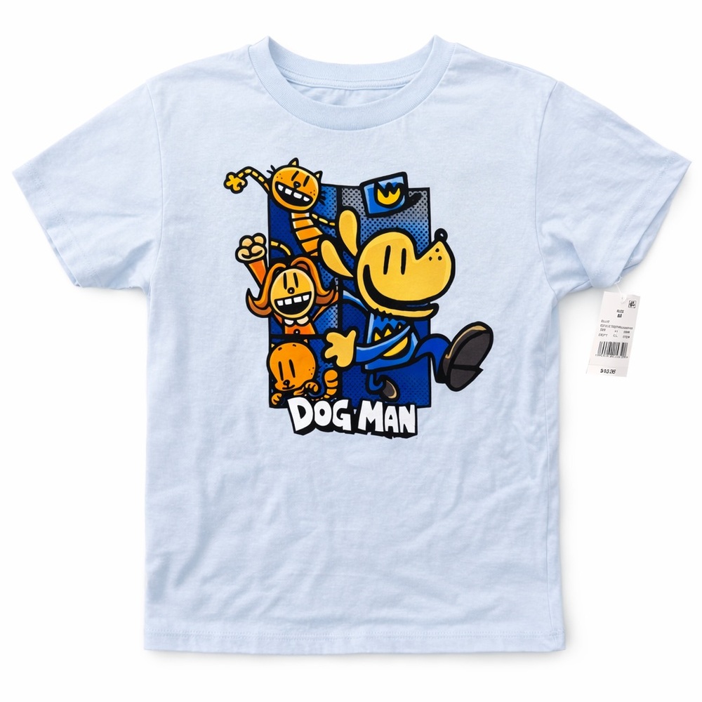 Dog Man Kids T-Shirt Size 8 NEW With Tags Target Exclusive